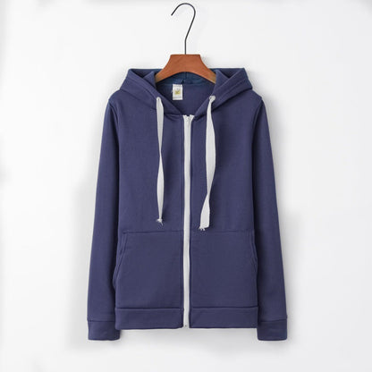 Women's sporty hooded jacket with practical pockets and zipper NOVAE