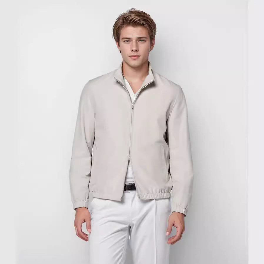 Men's lightweight transitional jacket with high collar NOVAE