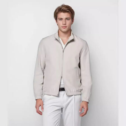 Men's lightweight transitional jacket with high collar NOVAE