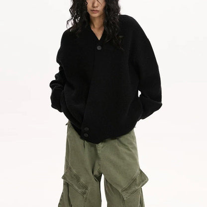 Women's fashionable knit cardigan with trendy lapel NOVAE