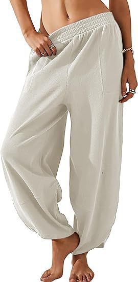 Women's wide-leg lounge trousers with elasticated waistband and pockets NOVAE