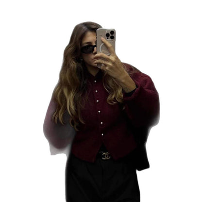 Women's fashionable cardigan with eye-catching buttons NOVAE