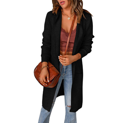 Women's cardigan in a casual oversized style with pockets NOVAE