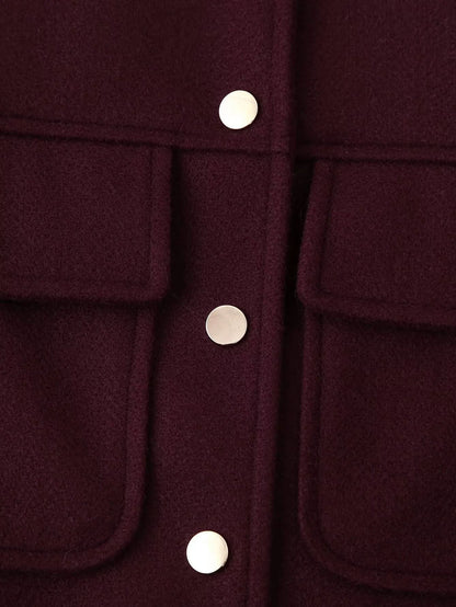 Women's short military jacket with pockets and decorative buttons NOVAE