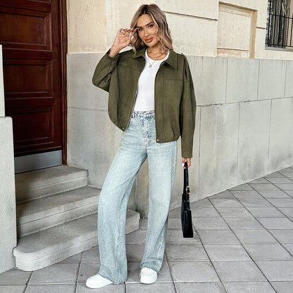 Women's oversized jacket with a relaxed fit and robust material NOVAE