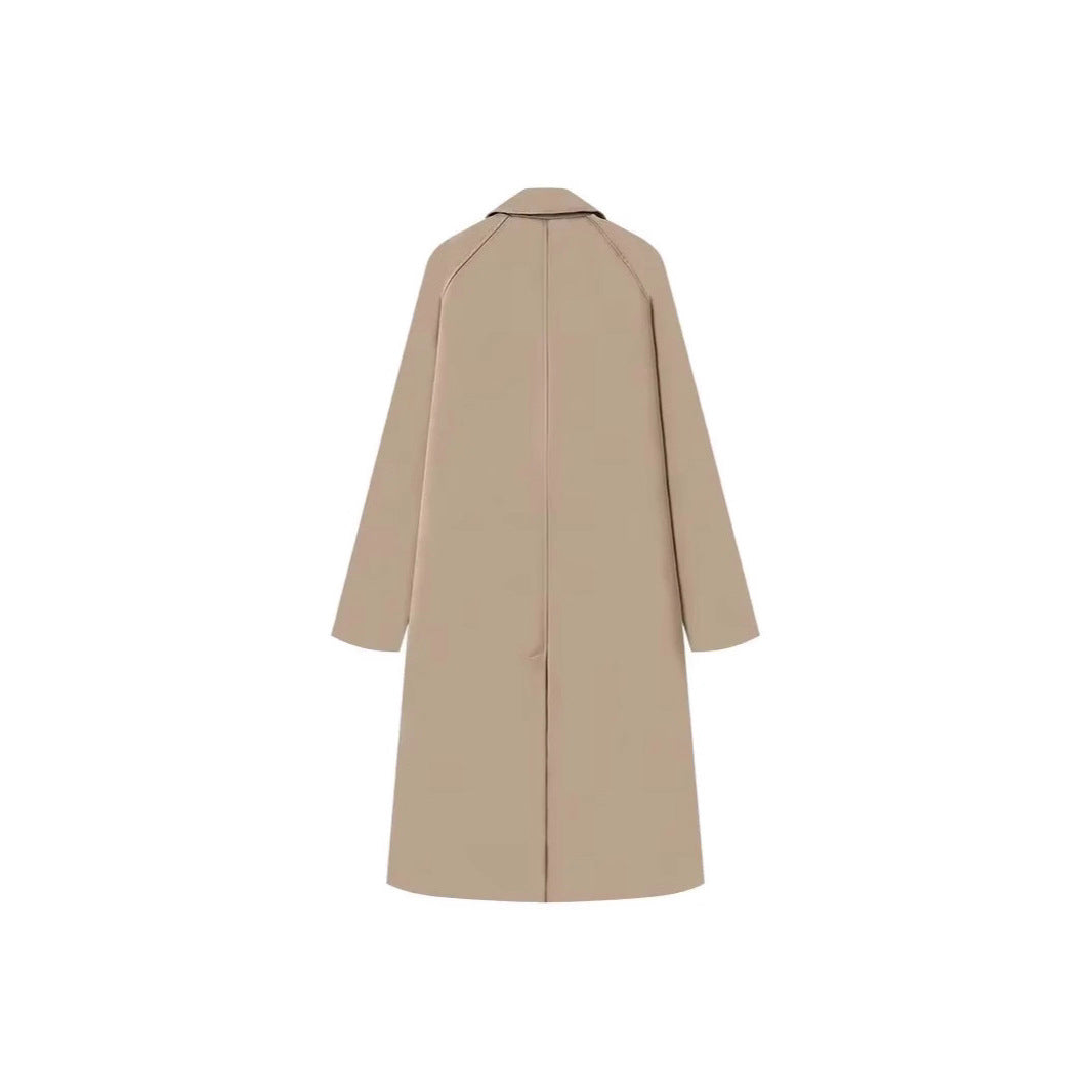 Women's fashionable transitional jacket with elegant stand-up collar and practical button details NOVAE