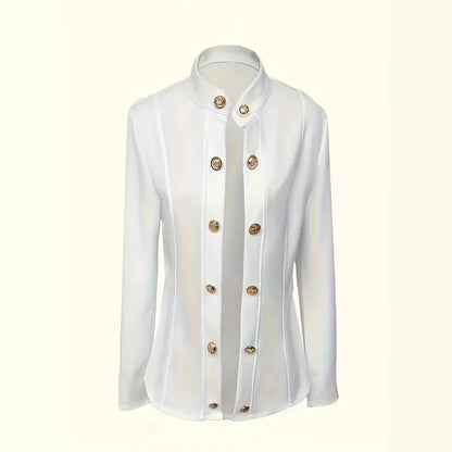 Women's elegant couture jacket with decorative buttons and tailored cut NOVAE