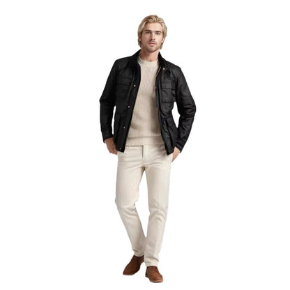 Men's fashionable and functional transitional jacket with high-closing collar NOVAE