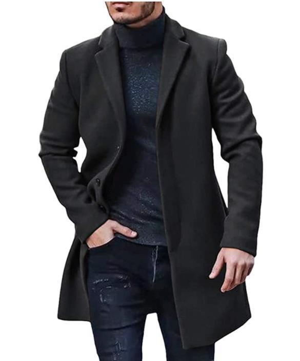 Men's elegant long coat with a slim fit NOVAE