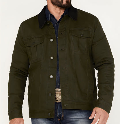 Men's classic-style denim jacket with practical pockets NOVAE