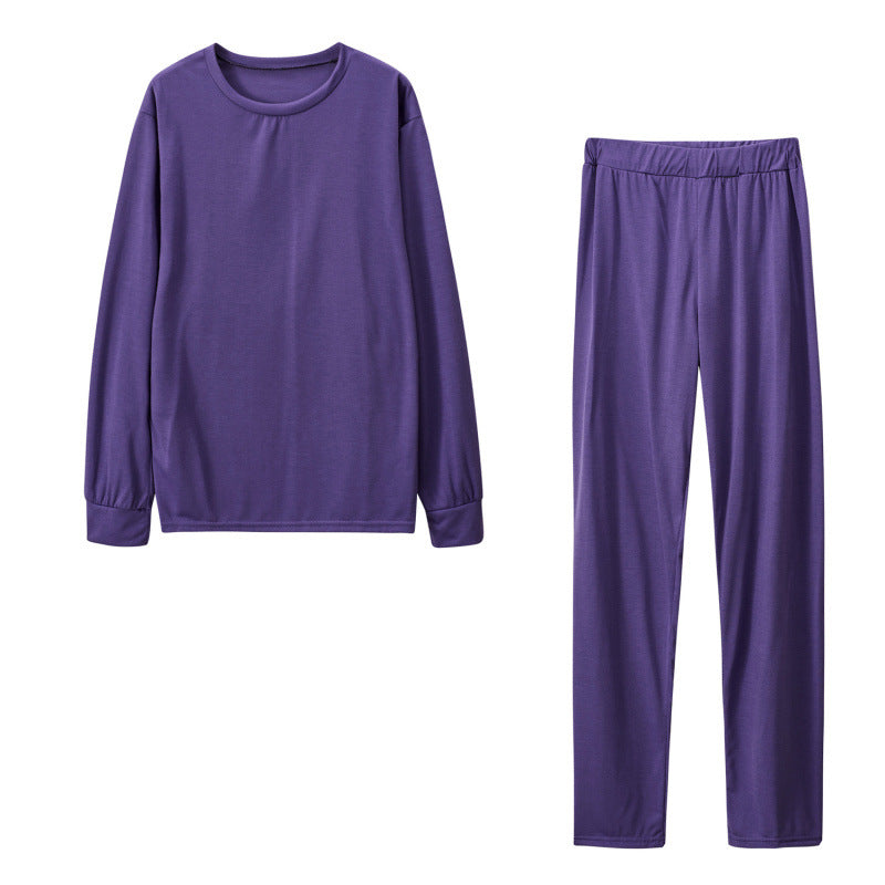 Women's Long Sleeve Pajama Set with Elastic Pants NOVAE