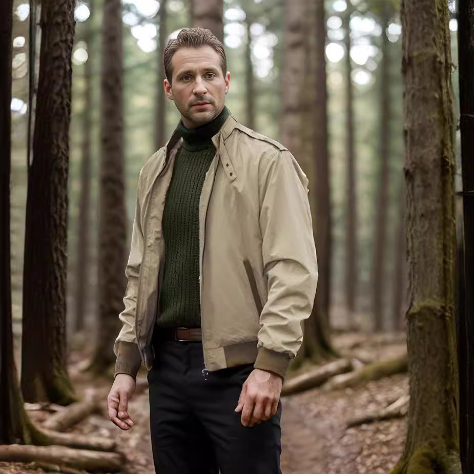 Men's lightweight and functional transitional jacket with high-closing collar NOVAE