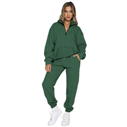 Women's comfortable tracksuit with modern zipper and practical pockets NOVAE