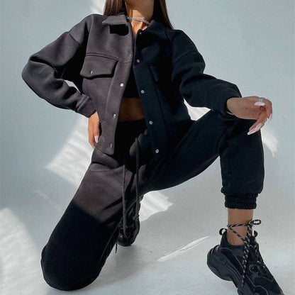 Women's sporty leisure set with trendy jacket and comfortable jogging pants NOVAE