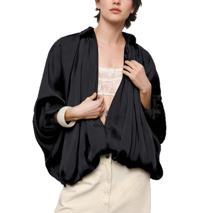 Women's lightweight oversized silk jacket NOVAE