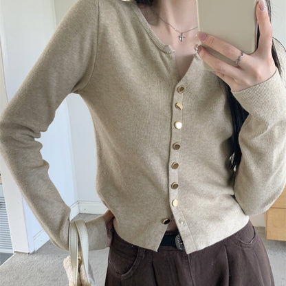 Women's cardigan with mother-of-pearl buttons NOVAE