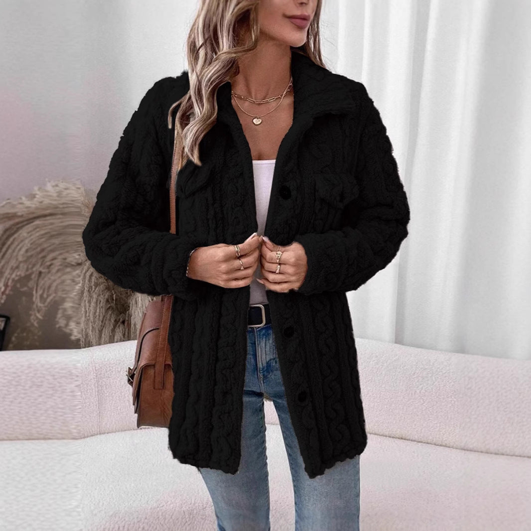 Women's cardigan with textured surface NOVAE