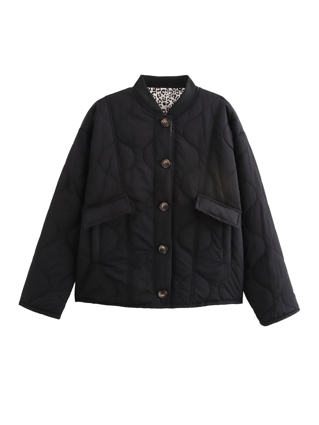 Women's quilted transitional jacket with practical pockets NOVAE