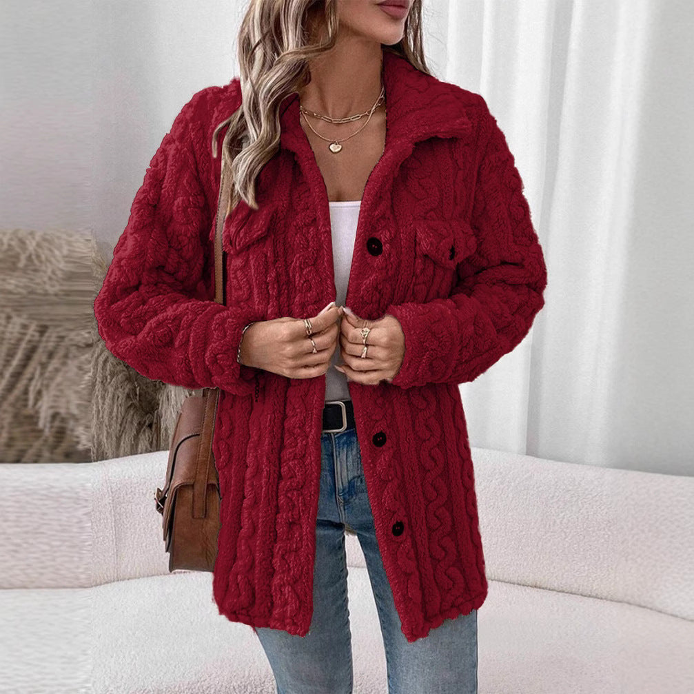 Women's structured cardigan with patch pockets NOVAE