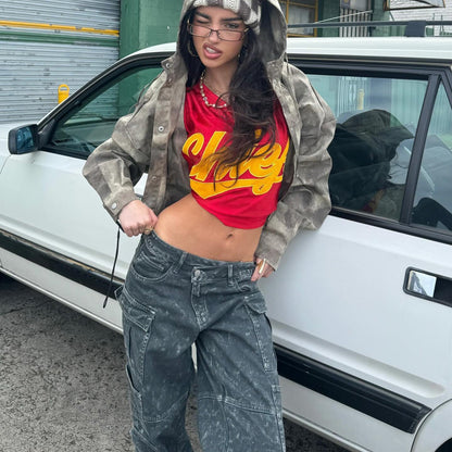 Women's casual cargo trousers with innovative details and a modern cut NOVAE