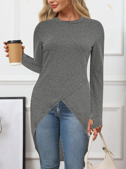 Women's asymmetrical long-sleeved shirt NOVAE