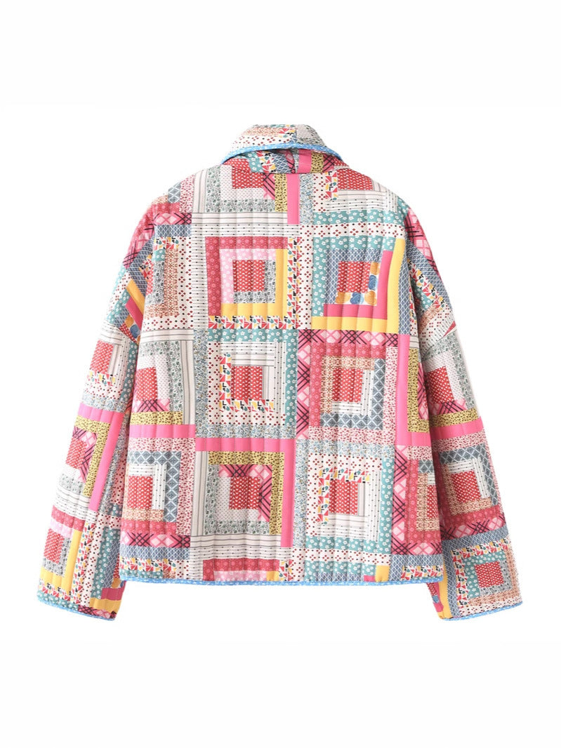 Women's quilted patchwork jacket NOVAE