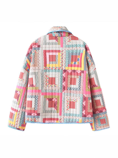 Women's quilted patchwork jacket NOVAE