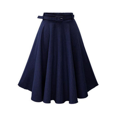Women's A-line skirt with waist belt and unusual cut NOVAE