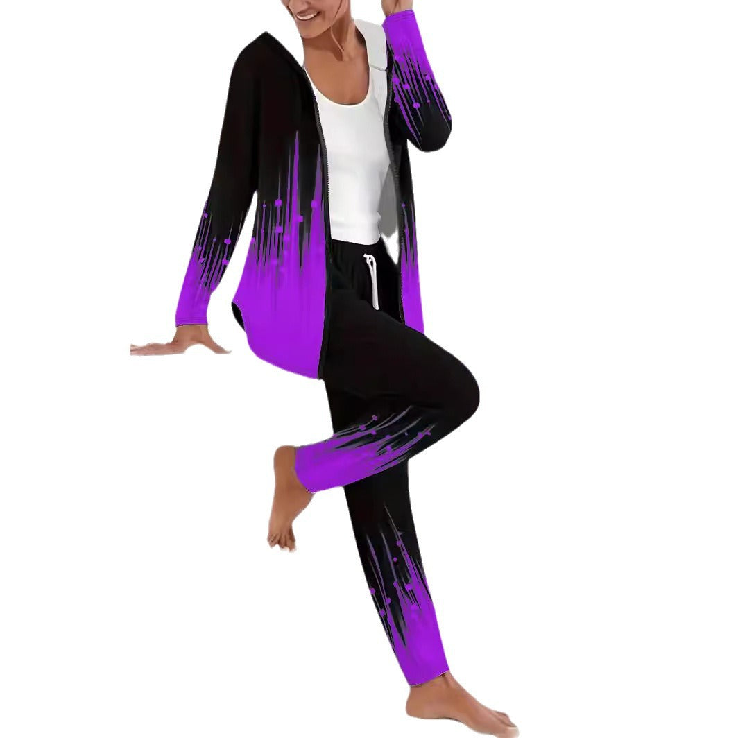 Women's sporty leisure suit with modern gradient details NOVAE