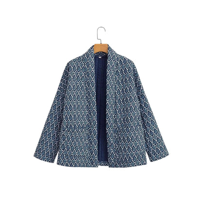 Women's kimono jacket with elegant pattern and relaxed fit NOVAE