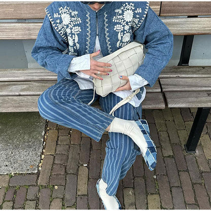 Women's lightweight embroidered transitional jacket with practical pockets NOVAE