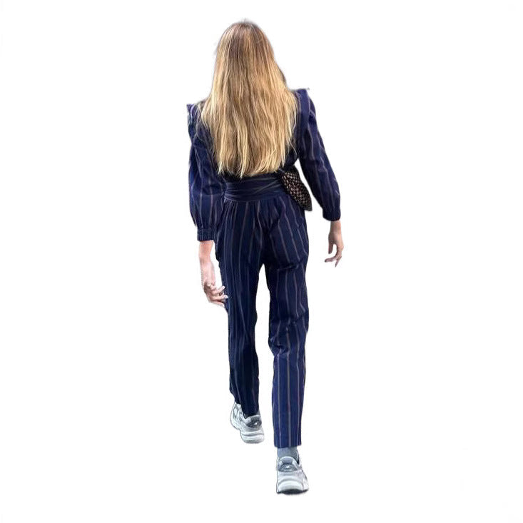 Women's suit with tailored cut and side belt NOVAE