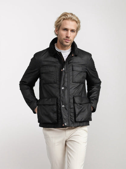 Men's fashionable and functional transitional jacket with high-closing collar NOVAE