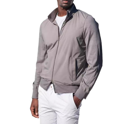 Men's fashionable lightweight jacket with stand-up collar and practical pockets NOVAE