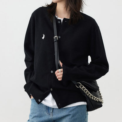 Women's soft cardigan with fine button details and elegant design NOVAE