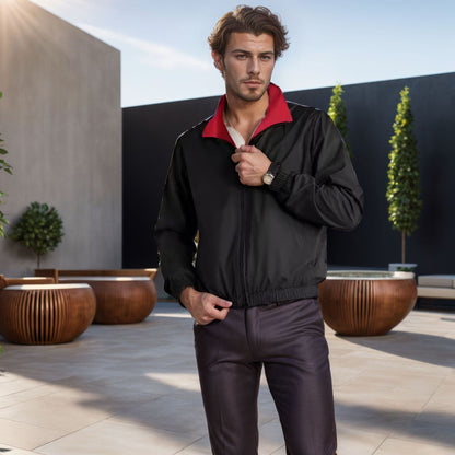 Men's lightweight transitional jacket with high-closing collar NOVAE