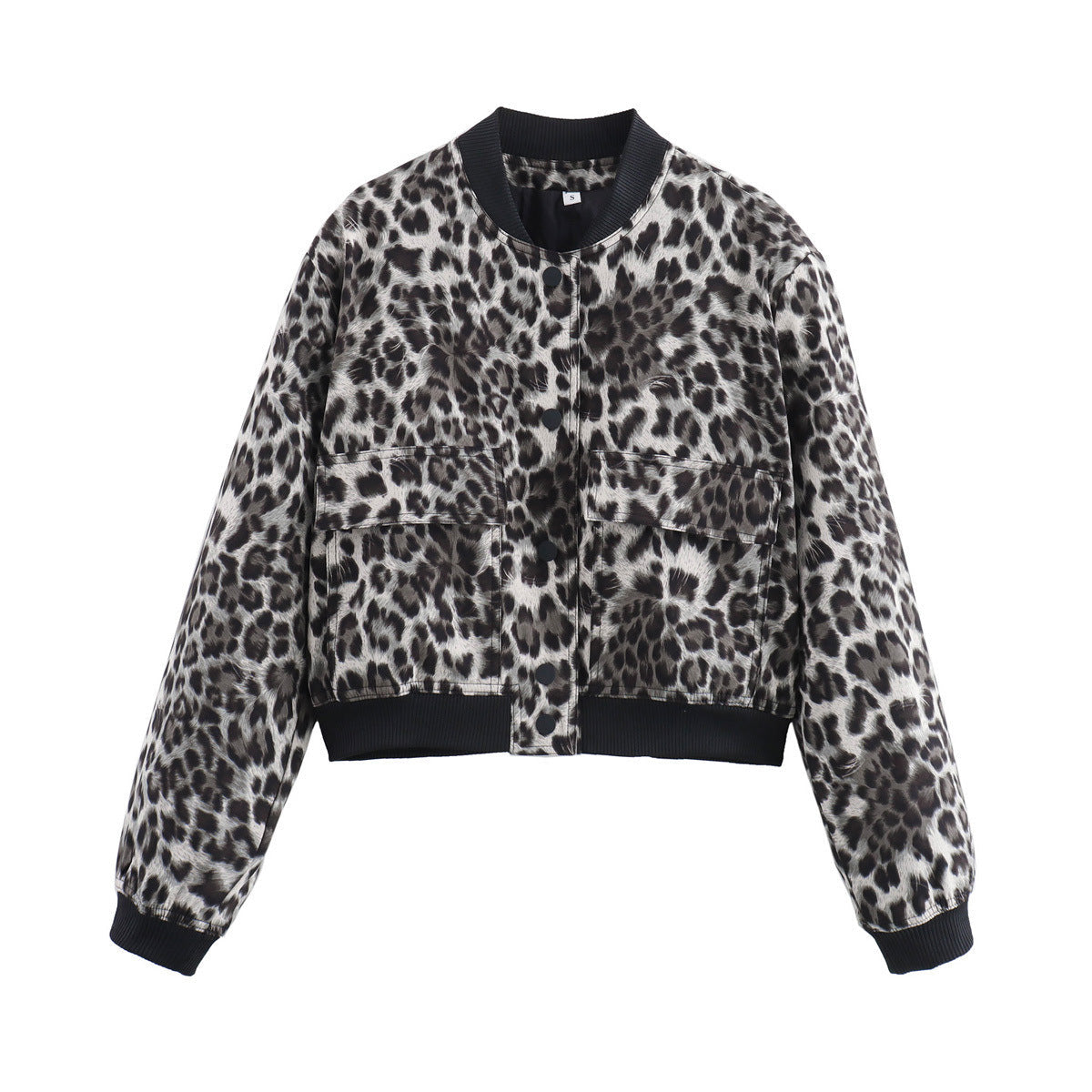 Women's fashionable bomber jacket in animal print NOVAE