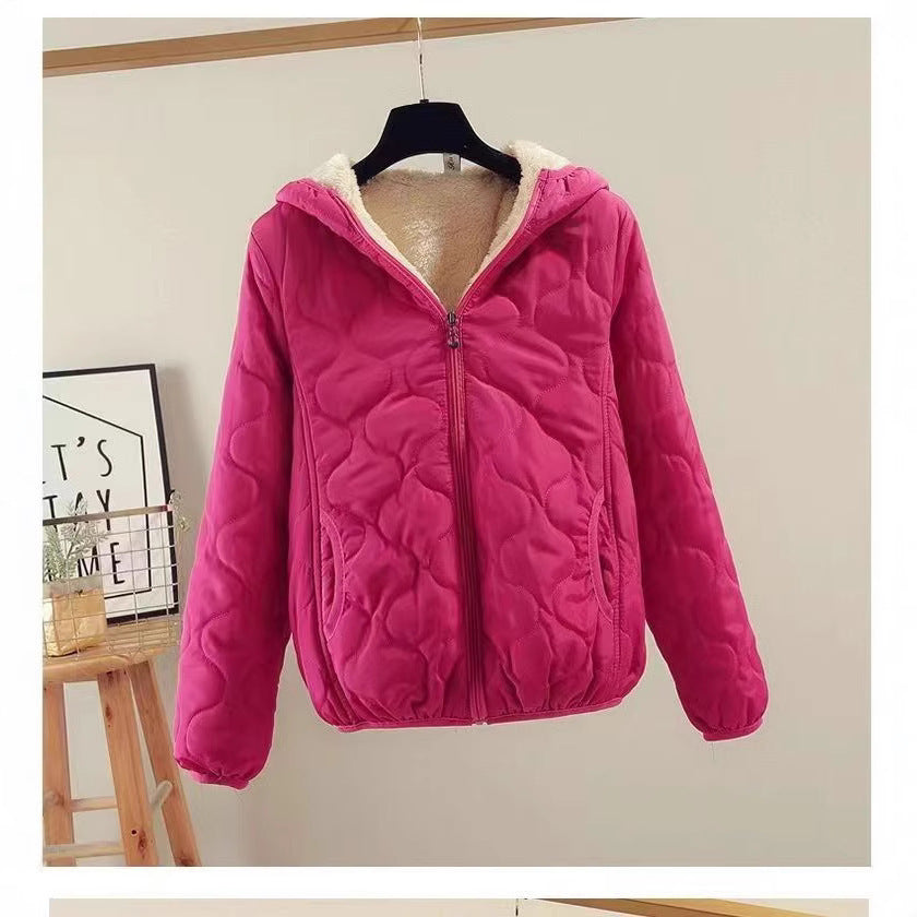 Women's quilted winter jacket with hood NOVAE
