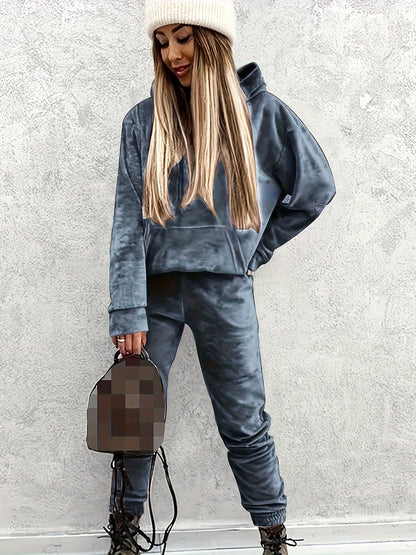 Women's sporty lounge set with hoodie and trousers NOVAE