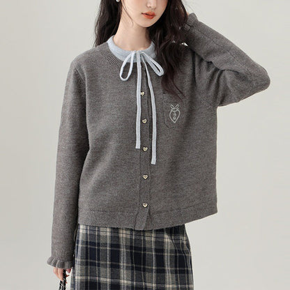 Women's cardigan with decorative buttons and high-quality embroidery NOVAE