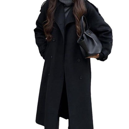 Women's Oversized Trench Coat in Soft Wool Blend NOVAE
