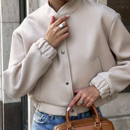 Women's casual bomber jacket with elasticated cuffs and fashionable cut NOVAE