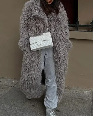 Women's Fluffy Oversized Faux Fur Coat NOVAE