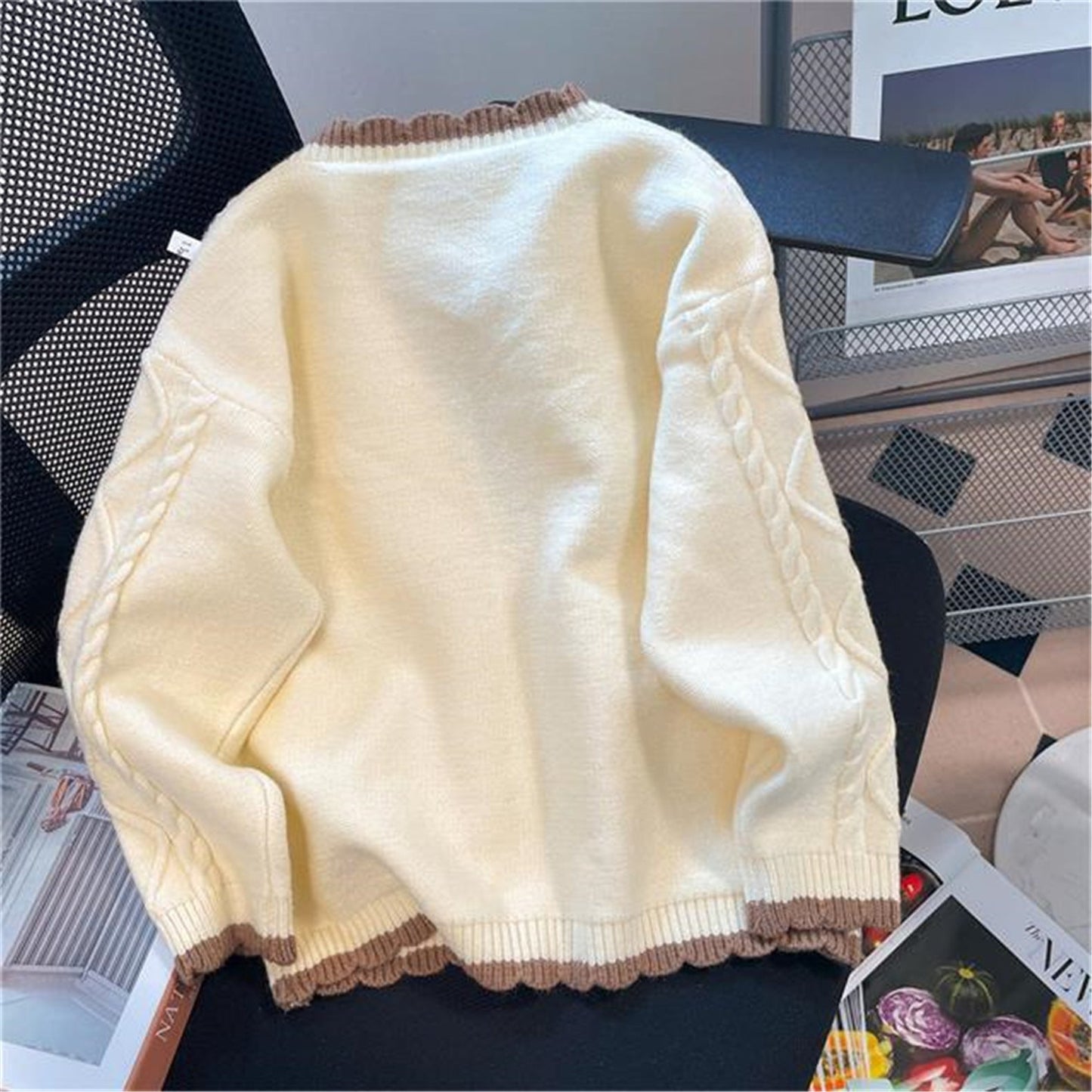 Women's cardigan with floral pattern NOVAE