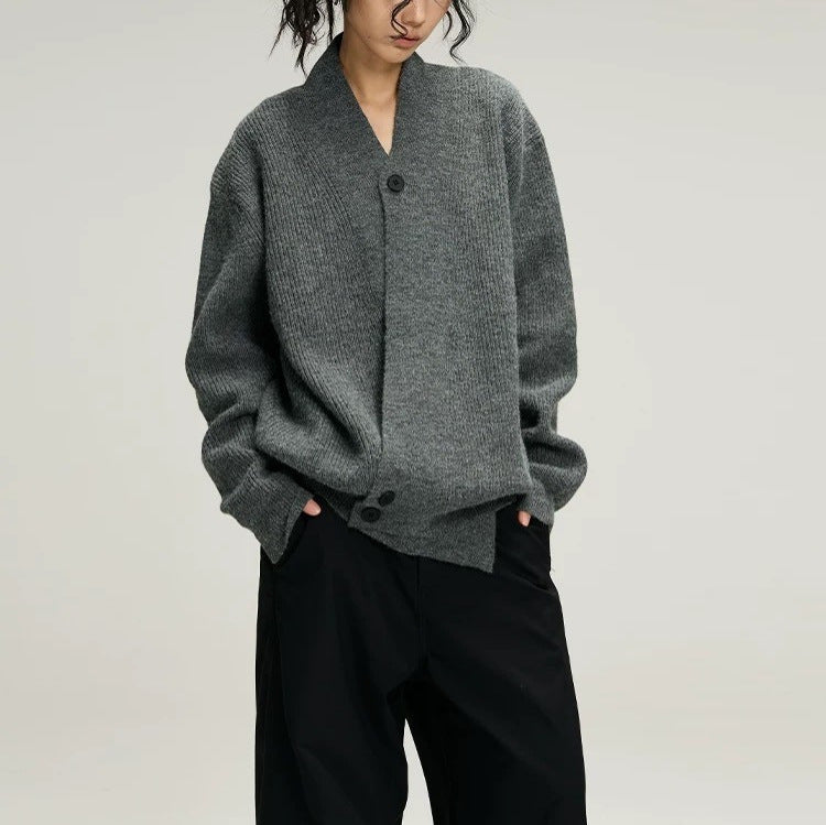 Women's fashionable knit cardigan with trendy lapel NOVAE