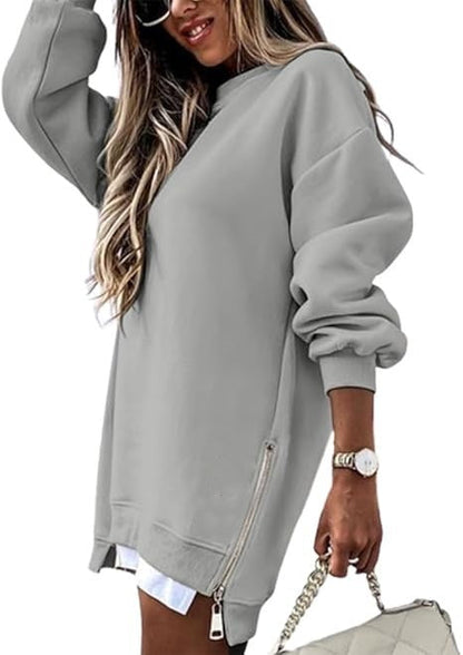 Women's Oversized Hooded Dress with Concealed Zipper NOVAE