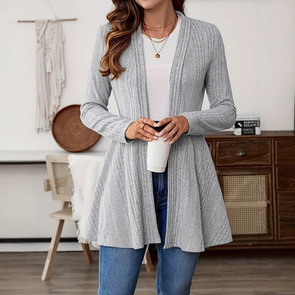 Women's Long Cardigan with Swing Hem NOVAE
