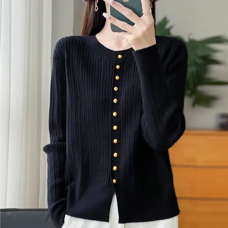 Women's cardigan with gold buttons NOVAE