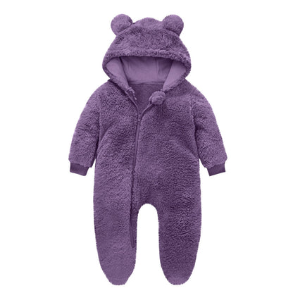 Toddler Fleece Overall with Bear Ears NOVAE