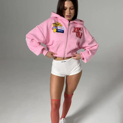 Women's leisure loungewear set with hooded jacket and casual trousers NOVAE